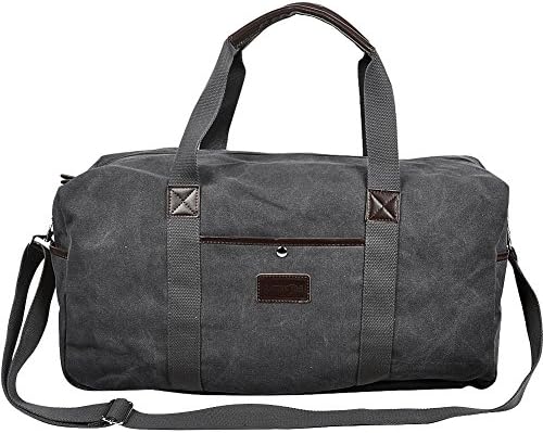 Eastern Time Canvas Travel Bag Large Tote Handbag Duffel Weekend Bag(ET-2002,Gray)
