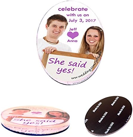 Custom Save the Date 2" X 2" Wedding Acrylic Magnets. Also Makes Great Wedding Favors. 72 Pieces.