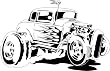 Hot Rod CARTOON 2 AIRBRUSH STENCIL-TEMPLATE T-Shirt/Rat Hot Rod CARTOON 2 AIRBRUSH STENCIL-TEMPLATE T-Shirt/Rat