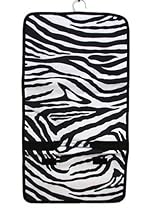Jewelry Roll up Bag Zebra Black Trim Large
