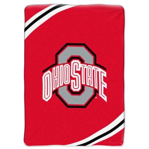 NCAA Ohio State Buckeyes 60-Inch-by-80-Inch Raschel Plush Blanket 