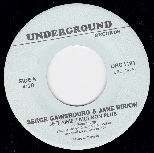 Serge Gainsbourg & Jane Birkin/Barry Darvell - Je T