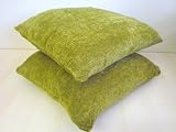 J&J Home Fashion Decorative Green Fashion Throw Pillow 18"x18", 2-pack