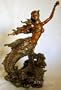 MERMAID HOLDING PEARL STATUE Fantasy Sculpture Figurine Figure Antique Bronze Finish
