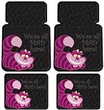 Cheshire Cat We're All Mad Here Universal-fit Molded Front and Rear Floor Mat - Set of 4