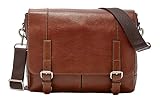 Fossil Bennett East West Leather Cognac City Bag