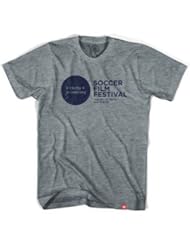 Apparel: Kicking + Screening New York NY 2013 Soccer T-shirt, Athletic Grey, Medium