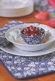 Burleigh by Cally & Co - 4 napkins - Calico - Navy & Cream