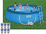 Intex 18' x 48" Easy Set Swimming Pool Kit w/ 1500 GPH GFCI Filter Pump