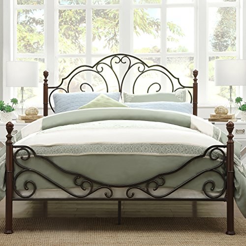 Metro Shop TRIBECCA HOME LeAnn Graceful Scroll Bronze Iron Queen-sized Bed