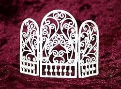 Victorian White Wire Fireplace Screen Dollhouse Miniature