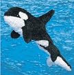 Spout Kohair Orca Whale Plush Toy 13" Long