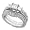 1 1/5ctw Asscher Cut Diamond Wedding Ring Set in 14kt White Gold (HI/SI) - Size 6.5