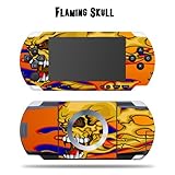 Protective Vinyl Skin Decal for SONY PSP - Flaming Skull