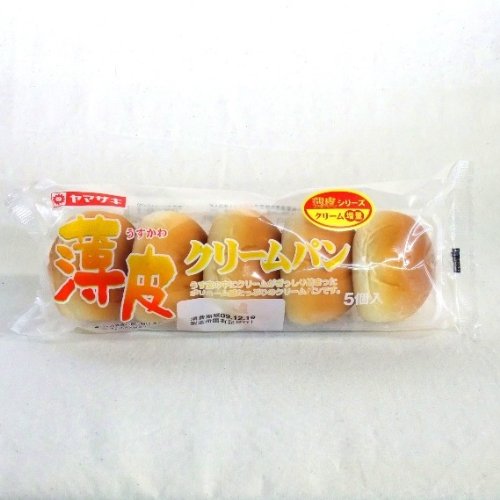 ヤマザキパン 薄皮クリームパン 5個入り×3個