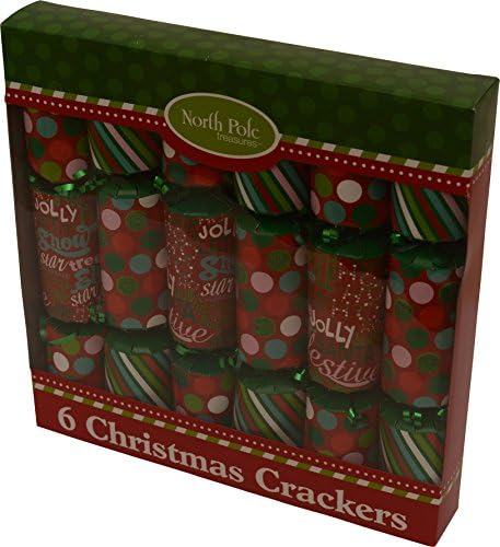 Party Crackers, Christmas theme, pack of 6 12" crackers