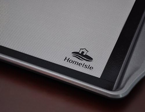 Homeisle Silicone Baking Mat, 2-Pack, Non-Stick, Half Sheet, Size 16 5/8" X 11", 1mm Thick