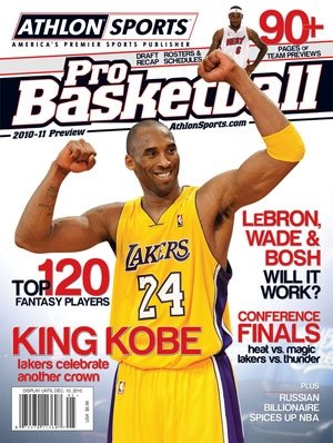 Kobe Bryant unsigned 2010 Los Angeles Lakers Athlon Pro Basketball Annual Magazine