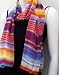 100% Silk Chiffon, High Quality Colorful Striped Unique Designer Print Scarf Neck Wear Wrap, Beautiful Accessory, Great Gift for Girls Women Ladies