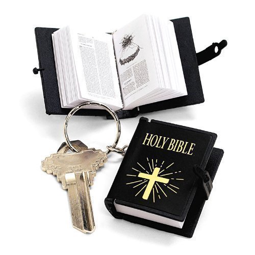 HOLY BIBLE / Set of 12 MINIATURE KEYCHAIN - NECKLACE CHARM NOVELTY SUNDAY SCHOOL INCENTIVE GIFT and AWARD COLLECTABLE BIBLES