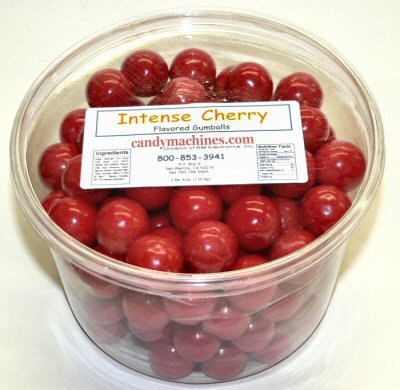 Tub of Intense Cherry Gumballs by candymachines.com