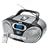 AEG SR 4322 Stereo-Radio (CD-/MP3-Player, UKW-/MW-Tuner, 60 Watt PMPO Verst�rker, 2 x Breitband Lautsprecher, MMC-/SD-Kartenslot, USB 2.0) schwarz