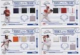 2005 Absolute Memorabilia Tools of The Trade Swatch Quad TT-26 Roy Oswalt - Btg Glv-Fld Glv-JSY-Shoes Houston Astros (Piece of Authentic Game Used Stuff - Serial #'d to 30 - Baseball Cards)