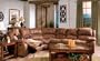 Sectional Sofa in Medium Brown Microfiber - Coaster