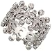 14k White Gold 1/2 (12mm) wide Ring, w/ 0.82 Carat Brilliant Cut Diamonds