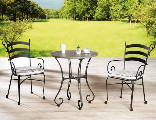 Gartenset Metall Set Stuhl Rundtisch Balkonset Terrasse Tischgruppe