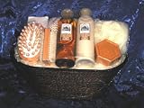 AROMATHERAPY ORGANIC HONEY FARM - PRALINES & HONEY 7 pc BATH SPA & SHOWER COUNTRY FOLK ART LARGE BASKET GIFT SET