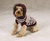 BROWN - MEDIUM - Zig-Zag Stripe Jacquard K9 Hoodie