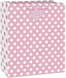 Large Light Pink Polka Dot Gift Bag
