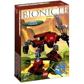 LEGO Bionicle Rahaga Mini Figure Set #4877 Norik (Red)