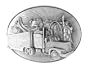 Belt Buckle - Long Haul Trucker - Pewter Belt Buckle