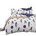 Brandream Boys Galaxy Space Bedding Set Twin Size Kids Bedding Set 100% Cotton (Duvet Cover + Flat Sheet + Pillowcase)