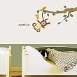 Monkey Hanging Over Tree Kids/Nursery Peel&Stick Wall Art Sticker Decal