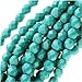 Czech Fire Polish Glass Beads 6mm Round 'Persian Turquoise' (25)