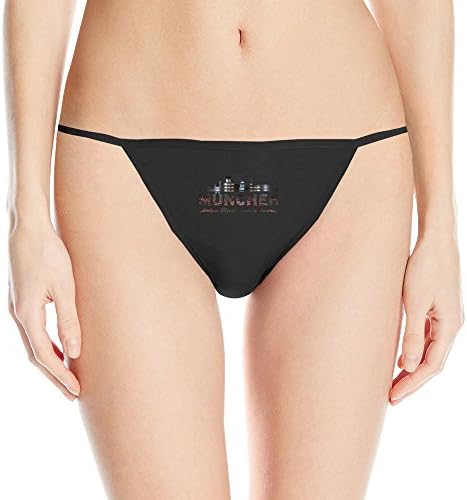 YQUE56 Women's Bayern Munchen City G Strings Underwear Black Size M