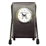 Afghan Hound Pen Holder Desk Clock