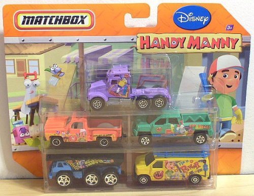 Matchbox Handy Manny Disney 5 Pk Truck Van On Sale