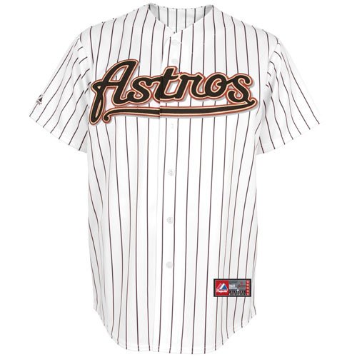 MLB Youth Houston Astros RC Synthetic Replica Baseball Jersey,White/Black,Large