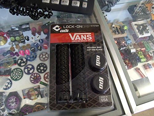 Bicycle Components &amp; Parts ODI VANS LOCK-ON FLANGELESS BLACK BMX MTB FIXIE FIXED BICYCLE GRIPS