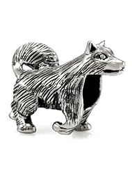 Sterling Silver Ohm Husky Bead Charm AAA005