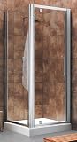 800mm Semi Frameless Pivot Shower Enclosure Door with 800mm Side Panel - Protected with ClearShield