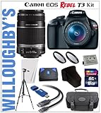 Willoughbys Canon Rebel T3 Double Lens Stimulus Amateur Bundle + Canon Rebe ....