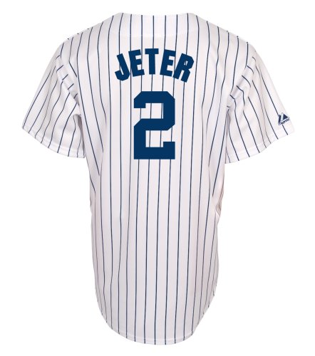 MLB Derek Jeter New York Yankees Youth Replica Home Jersey (White,Large)