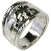 Double Gothic Cross Large Band Ring