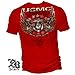 USMC PRIDE DUTY HONOR STARS SILVER FOIL T-Shirt,Red,X-large