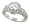 Sterling Silver Vintage Style Engagement Ring w/ Rhodium Plating, w/ 0.75 Carat (6mm) Brilliant Cut CZ Stone, 3/8